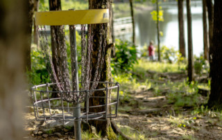 Frisbeegolf - bilde fra bane Furøya